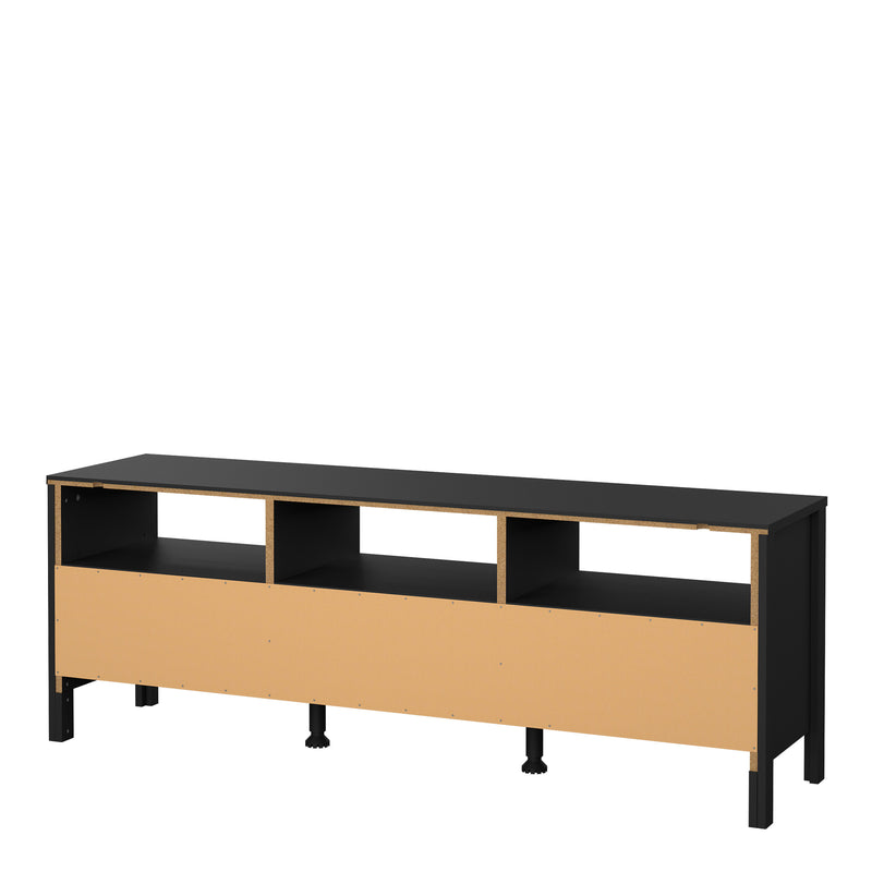 Barcelona TV Unit 3 Drawers in Matt Black — alternative angle