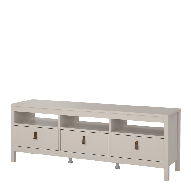 Barcelona TV Unit 3 Drawers in Cashmere — alternative angle