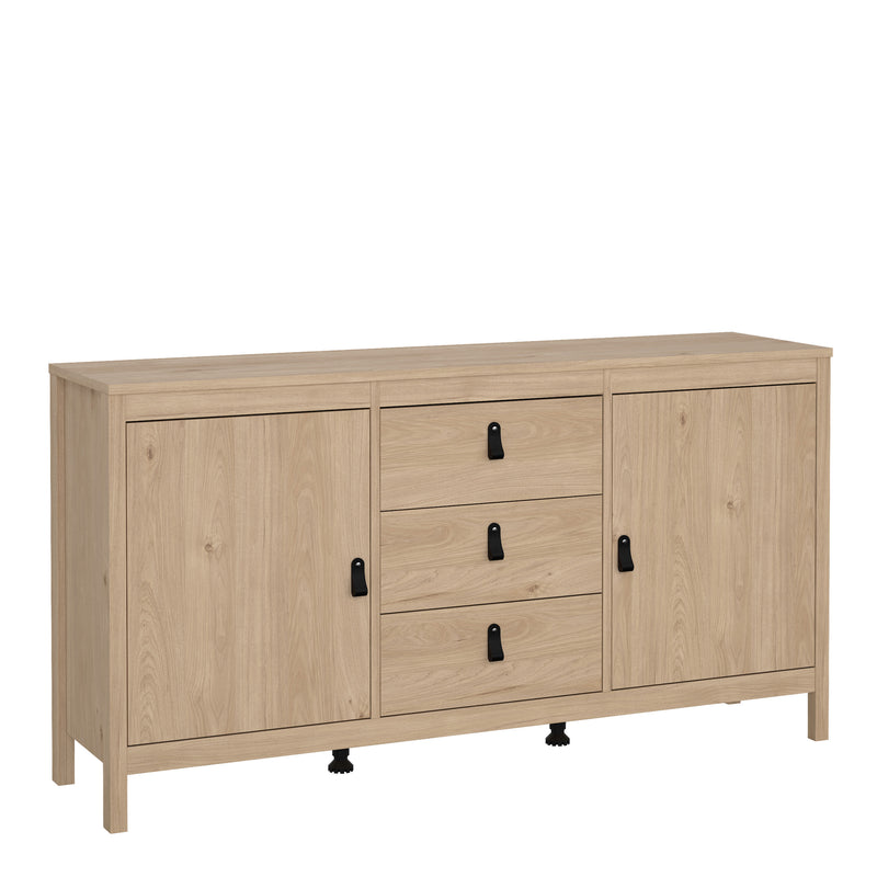Barcelona Sideboard 2 Doors + 3 Drawers in Jackson Hickory Oak — front view