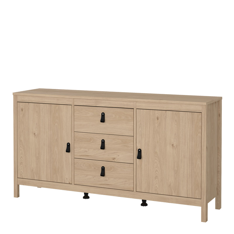 Barcelona Sideboard 2 Doors + 3 Drawers in Jackson Hickory Oak — detail view
