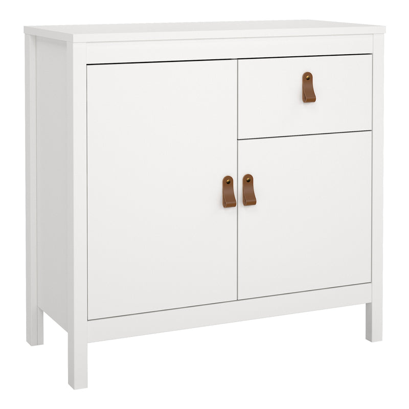 Barcelona Sideboard 2 Doors 1 Drawer in White — front view
