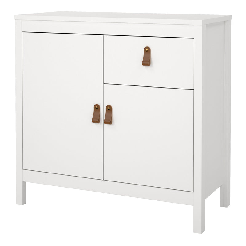 Barcelona Sideboard 2 Doors 1 Drawer in White — detail view