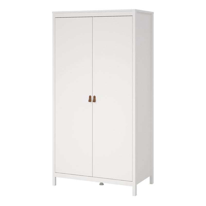 Barcelona Wardrobe with 2 Doors in White — detail view