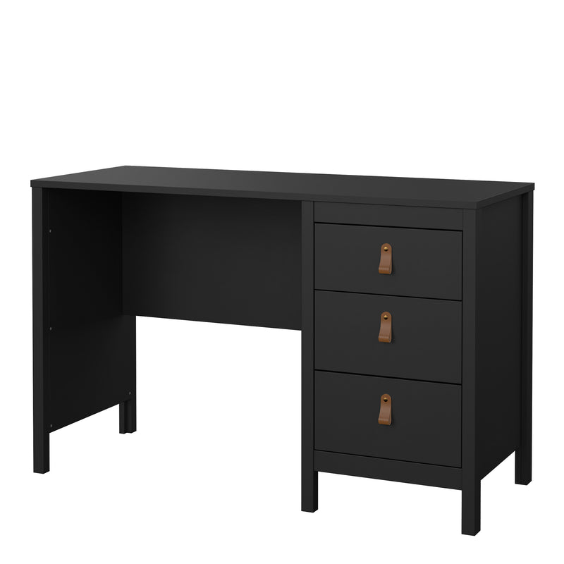 Barcelona Desk 3 Drawers in Matt Black — detail view