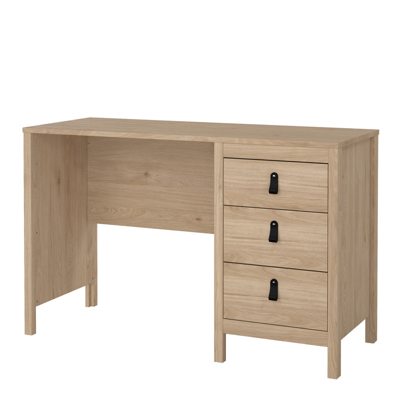 Barcelona Desk 3 Drawers in Jackson Hickory Oak — detail view