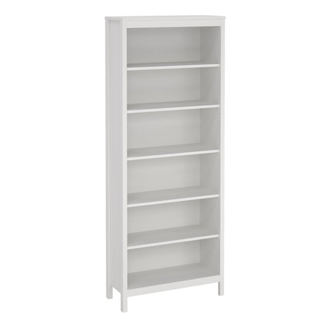 Barcelona Bookcase in White — front view
