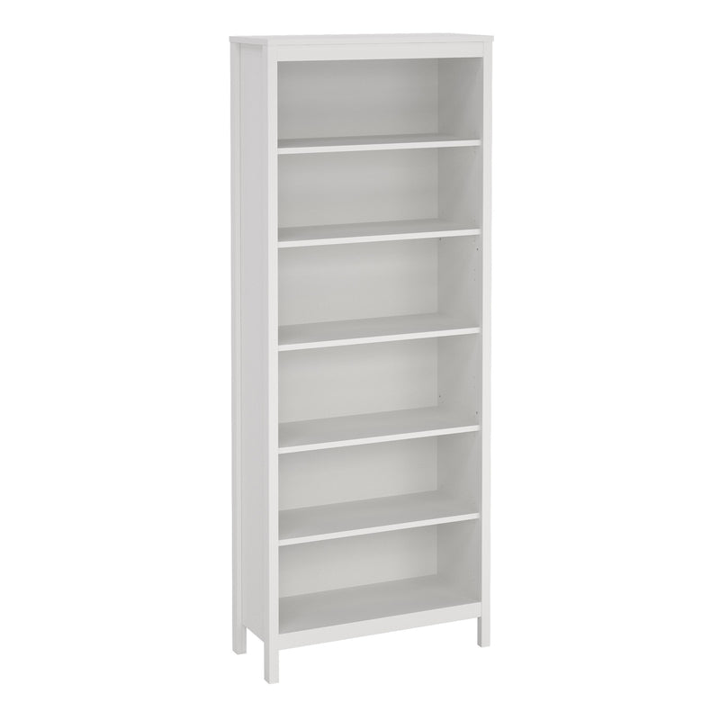 Barcelona Bookcase in White — front view