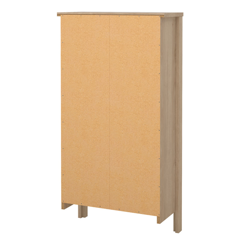 Barcelona Shoe Cabinet 2 Flap Doors in Jackson Hickory Oak — alternative angle
