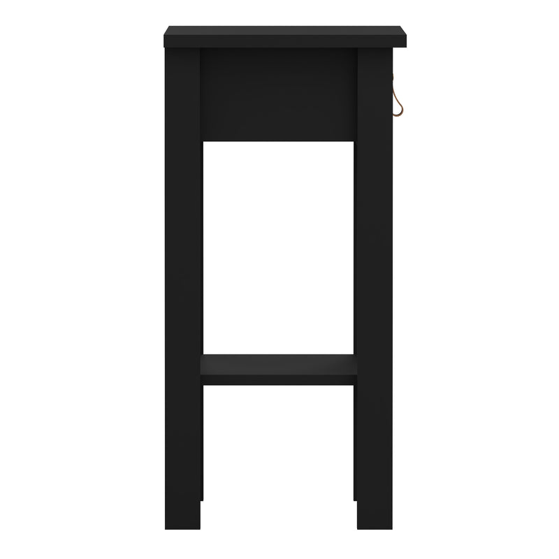 Barcelona Bedside Table with 1 Drawer in Matt Black — alternative angle