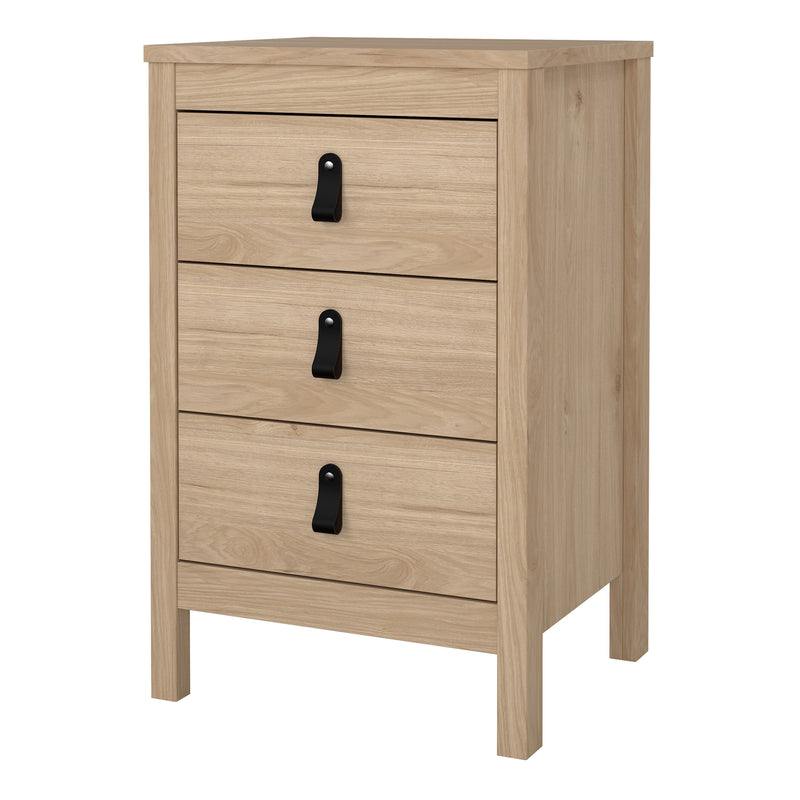 Barcelona Bedside Table 3 Drawers in Jackson Hickory Oak — detail view
