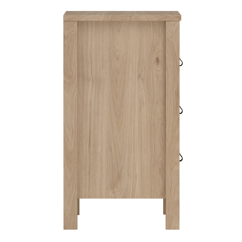 Barcelona Bedside Table 3 Drawers in Jackson Hickory Oak — alternative angle