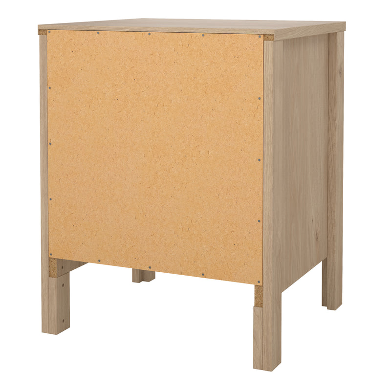 Madrid Bedside Table 2 Drawers in Jackson Hickory Oak — alternative angle