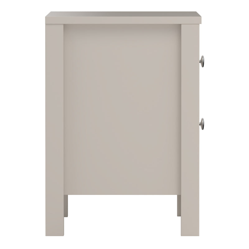 Madrid Bedside Table 2 Drawers in Cashmere — alternative angle