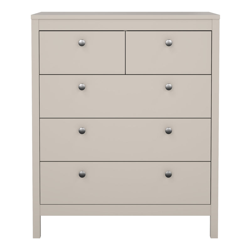 Madrid Chest 3+2 Drawers in Cashmere — side angle