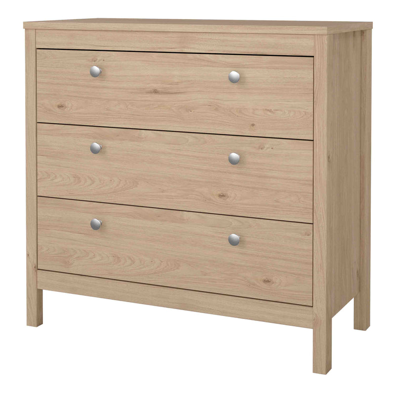 Madrid Chest 3 Drawers in Jackson Hickory Oak — detail view