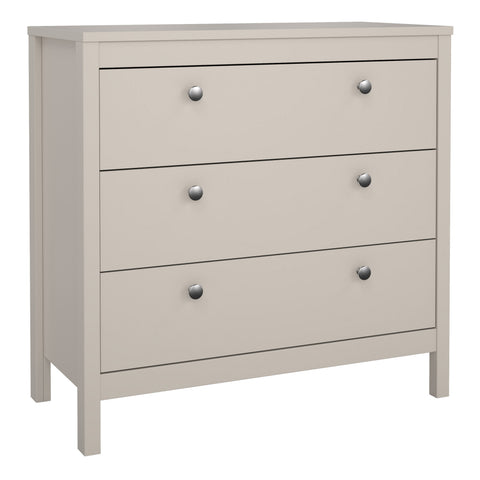 Madrid Chest 3 Drawers in Cashmere — front view