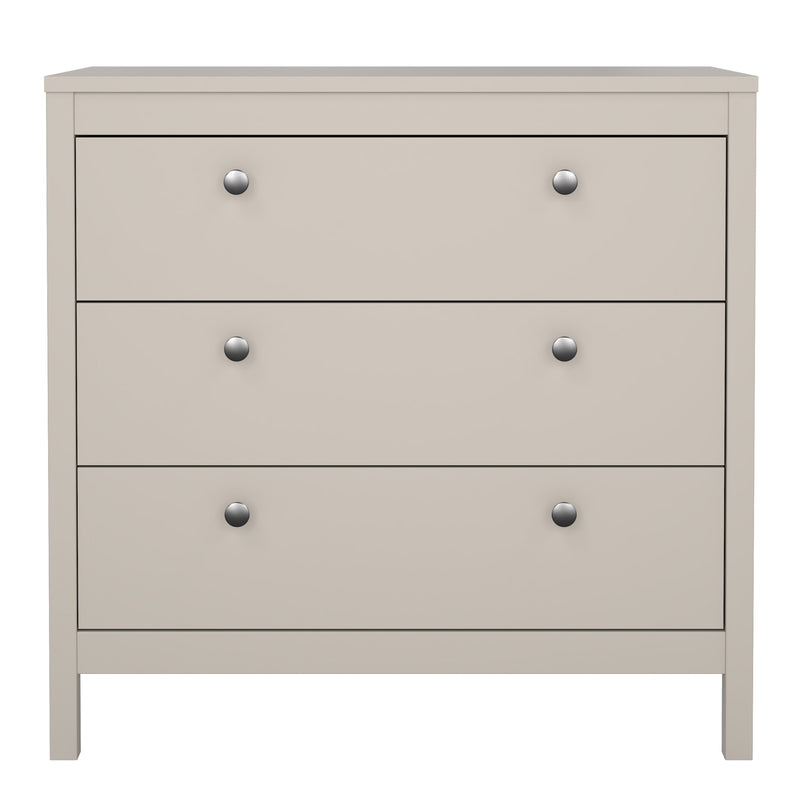 Madrid Chest 3 Drawers in Cashmere — side angle