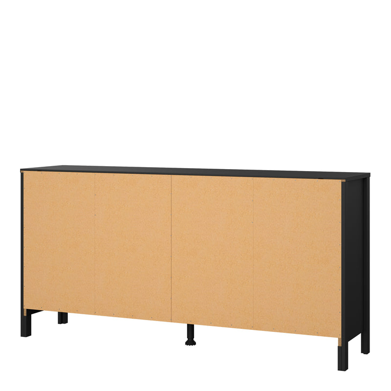 Madrid Double Dresser 4+4 Drawers in Matt Black — alternative angle