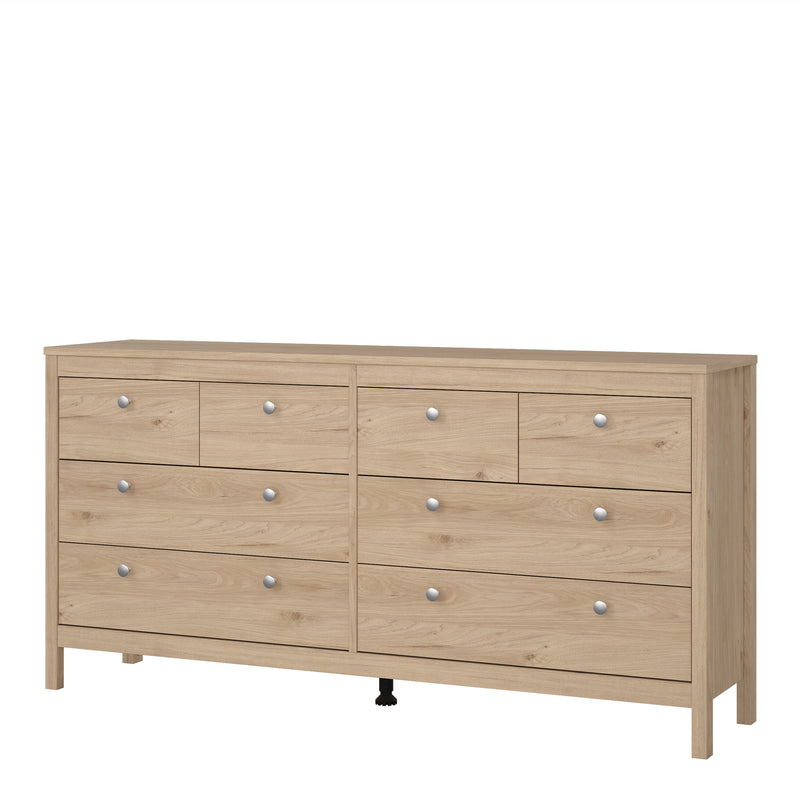 Madrid Double Dresser 4+4 Drawers in Jackson Hickory Oak — detail view