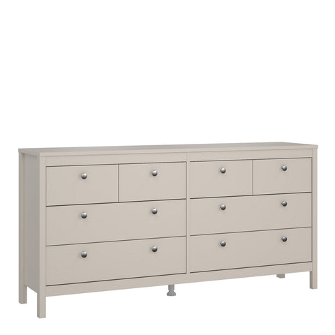 Madrid Double Dresser 4+4 Drawers in Cashmere — front view