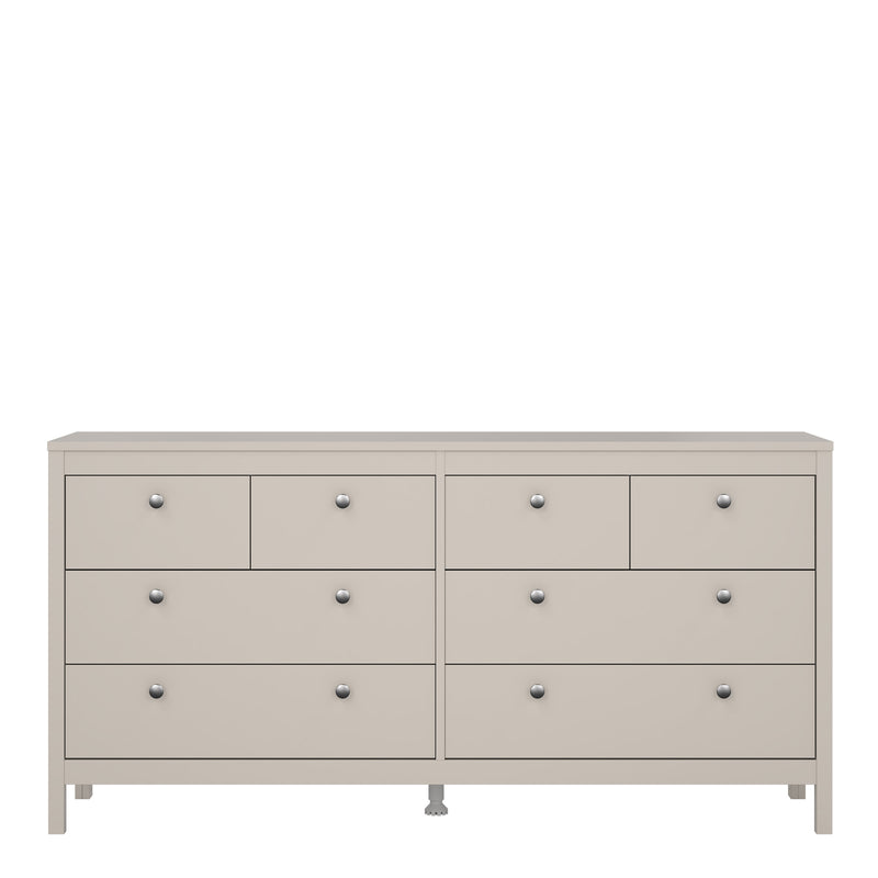 Madrid Double Dresser 4+4 Drawers in Cashmere — side angle