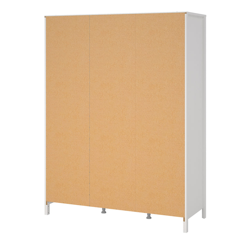 Madrid Wardrobe with 3 Doors in White — alternative angle