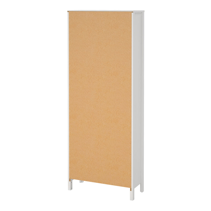 Madrid China Cabinet 2 Glass Doors with 3 Drawers in White — alternative angle