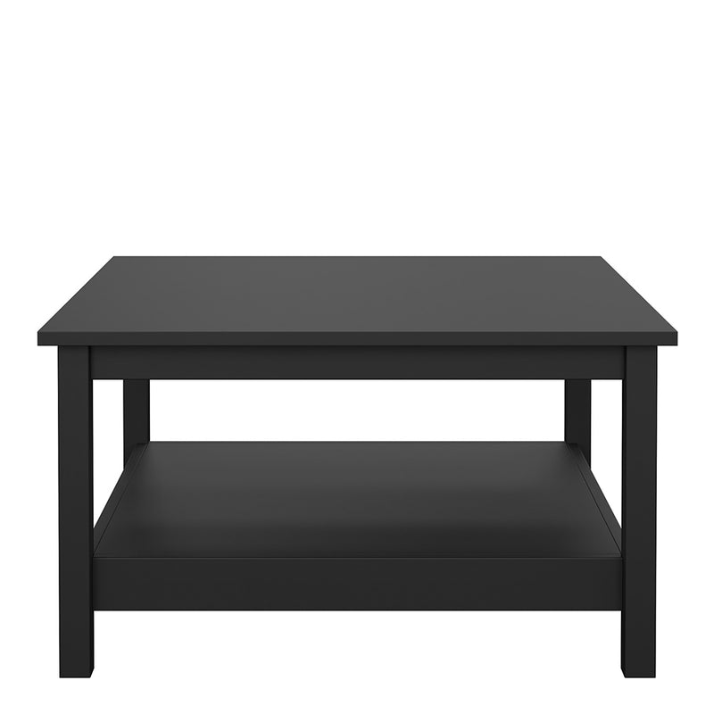 Madrid Coffee Table in Matt Black — side angle
