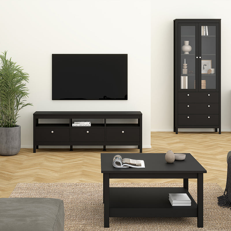 Madrid Coffee Table in Matt Black — alternative angle