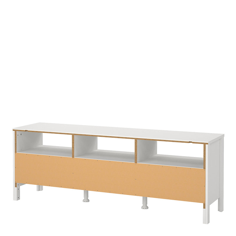 Madrid TV Unit 3 Drawers in White — alternative angle