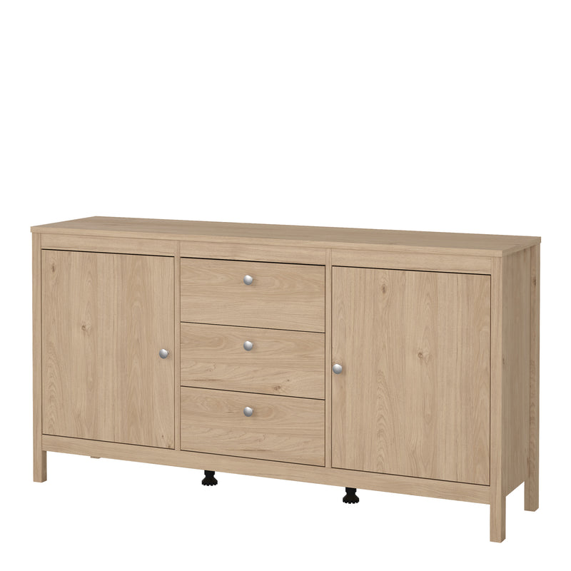 Madrid Sideboard 2 Doors + 3 Drawers in Jackson Hickory Oak — detail view