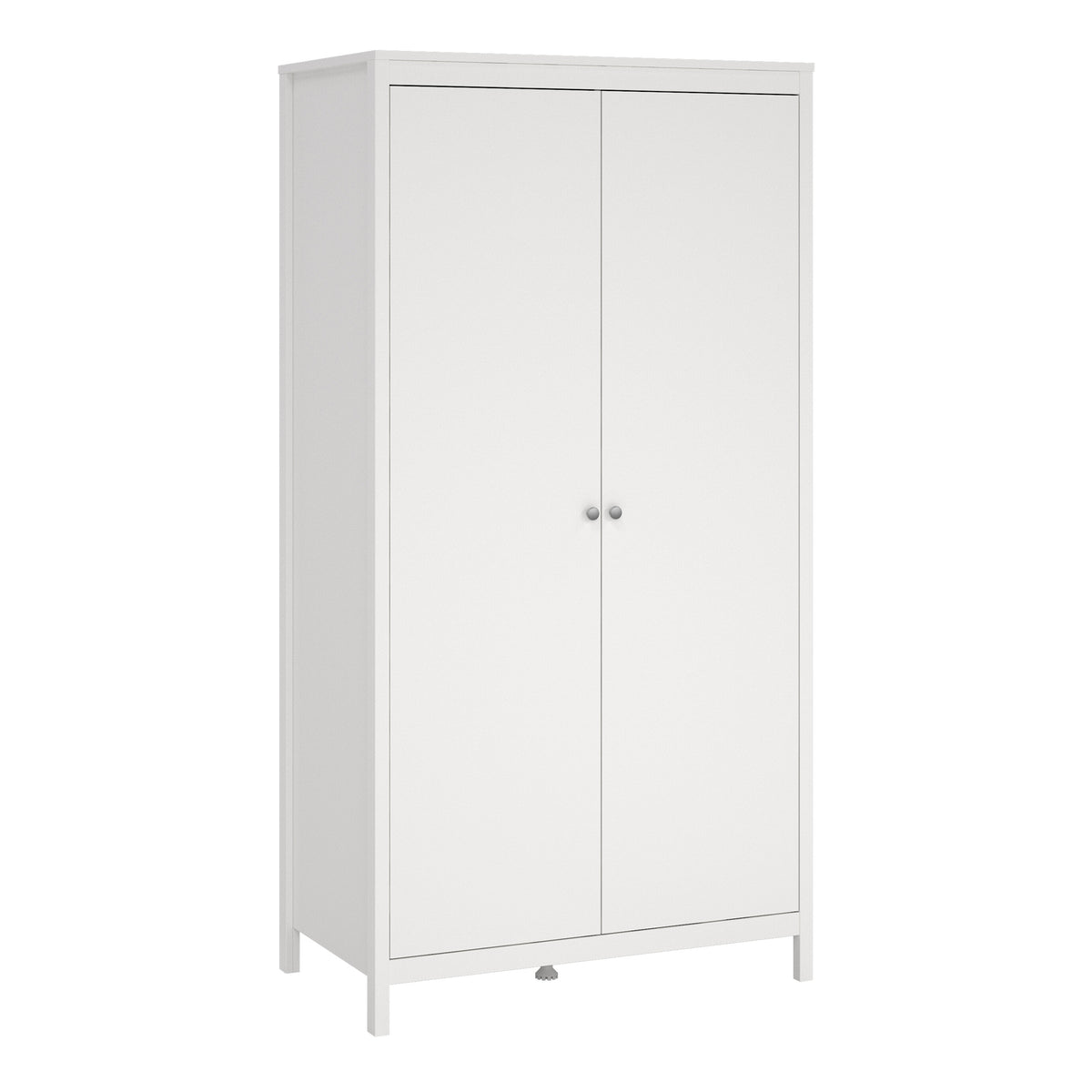 Madrid Wardrobe with 2 Doors in White — front view