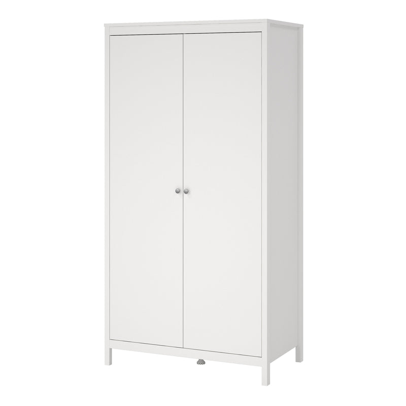 Madrid Wardrobe with 2 Doors in White — detail view