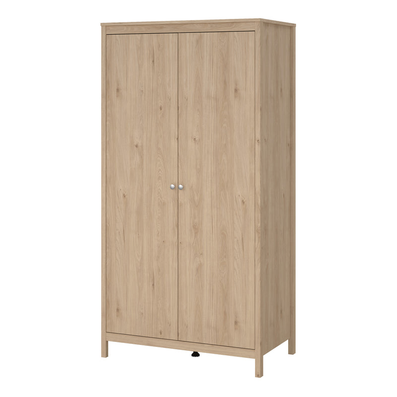Madrid Wardrobe with 2 Doors in Jackson Hickory Oak — detail view