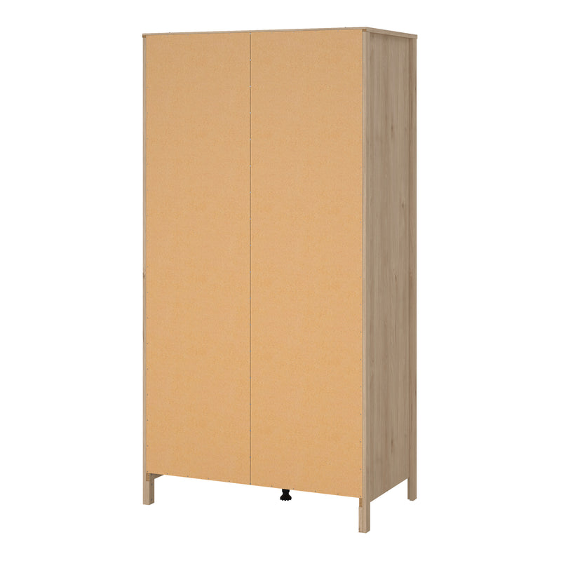 Madrid Wardrobe with 2 Doors in Jackson Hickory Oak — alternative angle