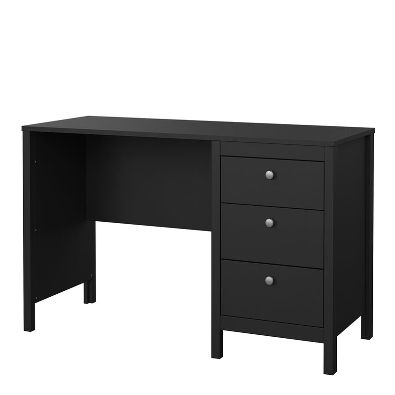 Madrid Desk 3 Drawers Matt Black — detail view