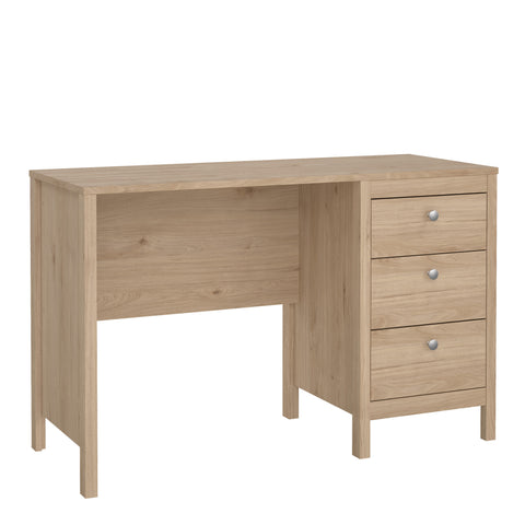 Madrid Desk 3 Drawers in Jackson Hickory Oak — front view