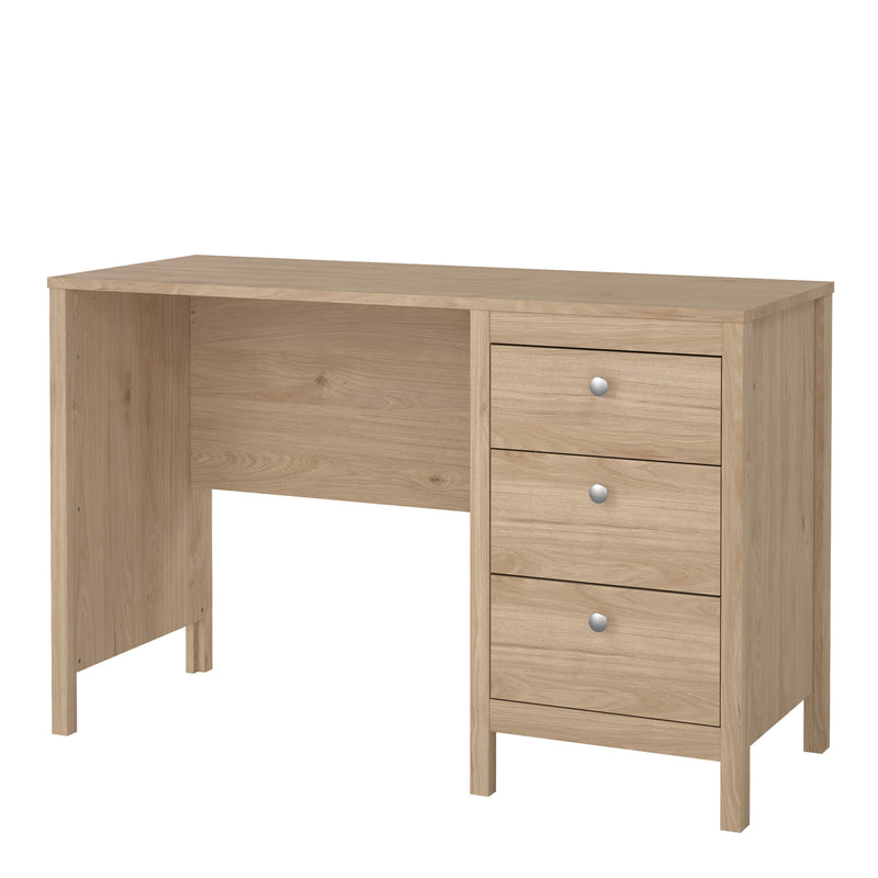 Madrid Desk 3 Drawers in Jackson Hickory Oak — detail view