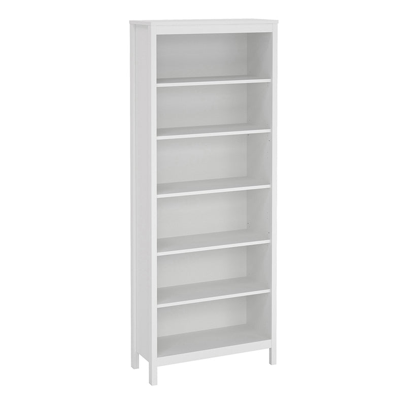 Madrid Bookcase in White — front view