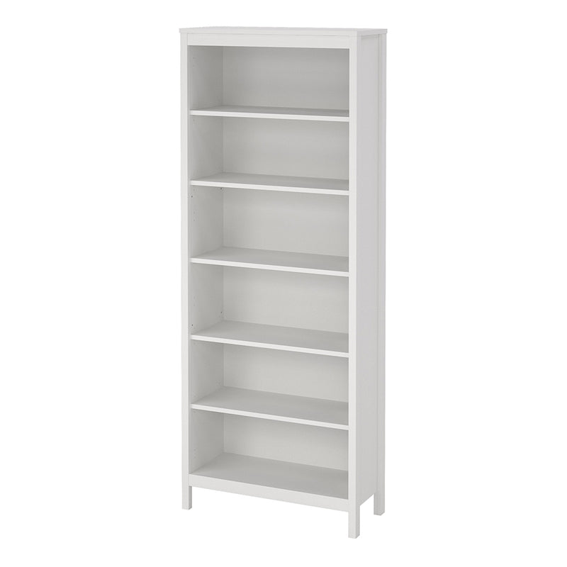 Madrid Bookcase in White — detail view