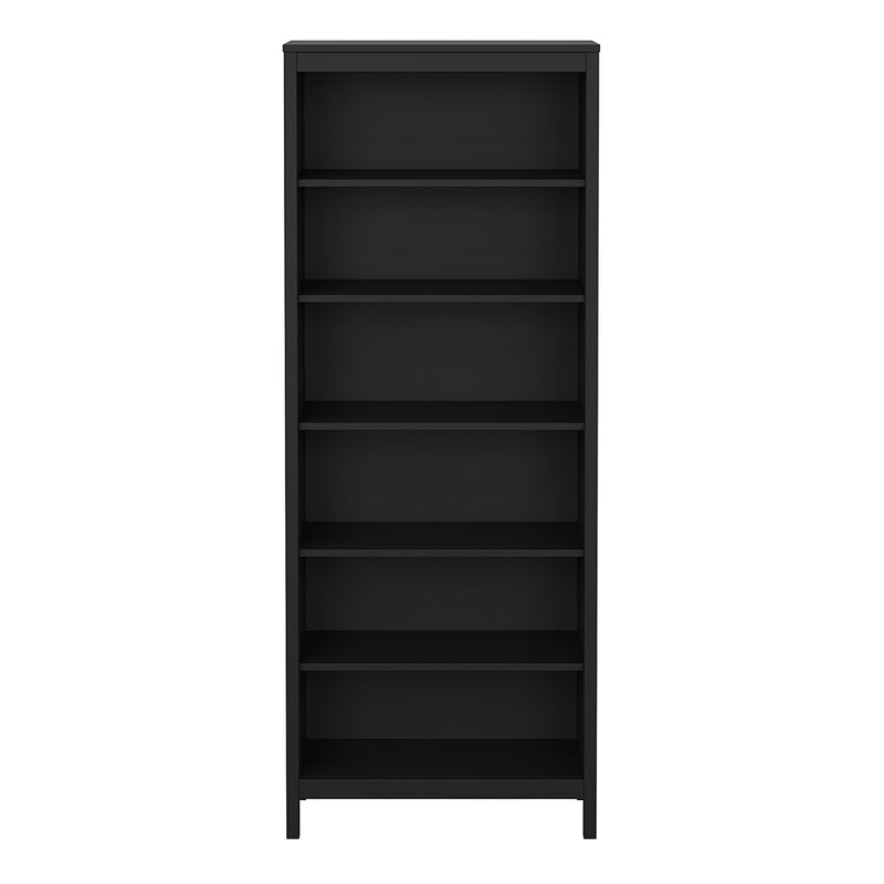 Madrid Bookcase in Black — side angle