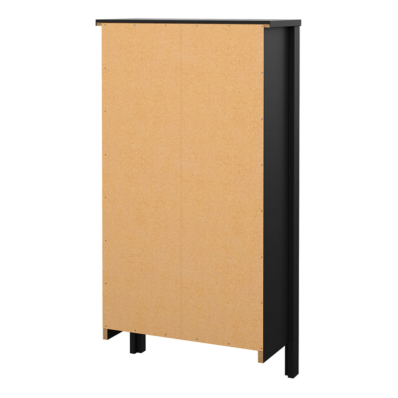 Madrid Shoe Cabinet 2 Flip Down Doors Matt Black — alternative angle