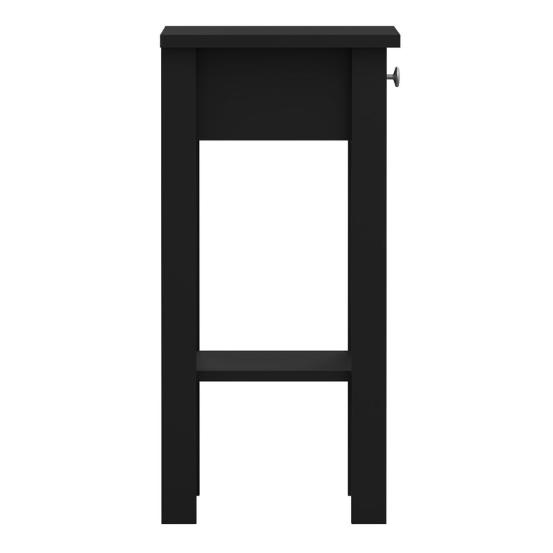 Madrid Bedside Table with 1 Drawer in Matt Black — alternative angle
