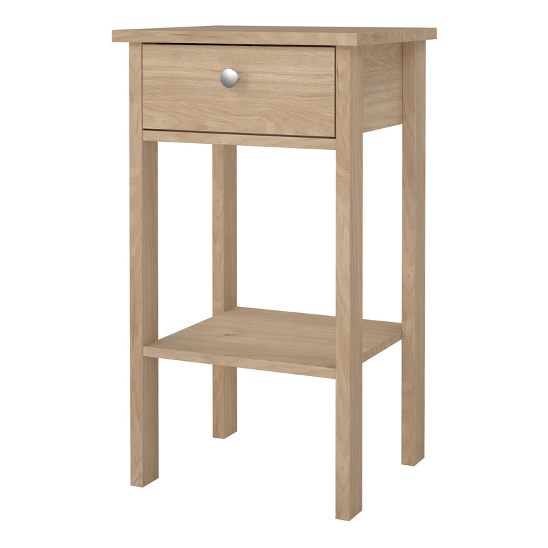 Madrid Bedside Table with 1 Drawers in Jackson Hickory Oak — detail view