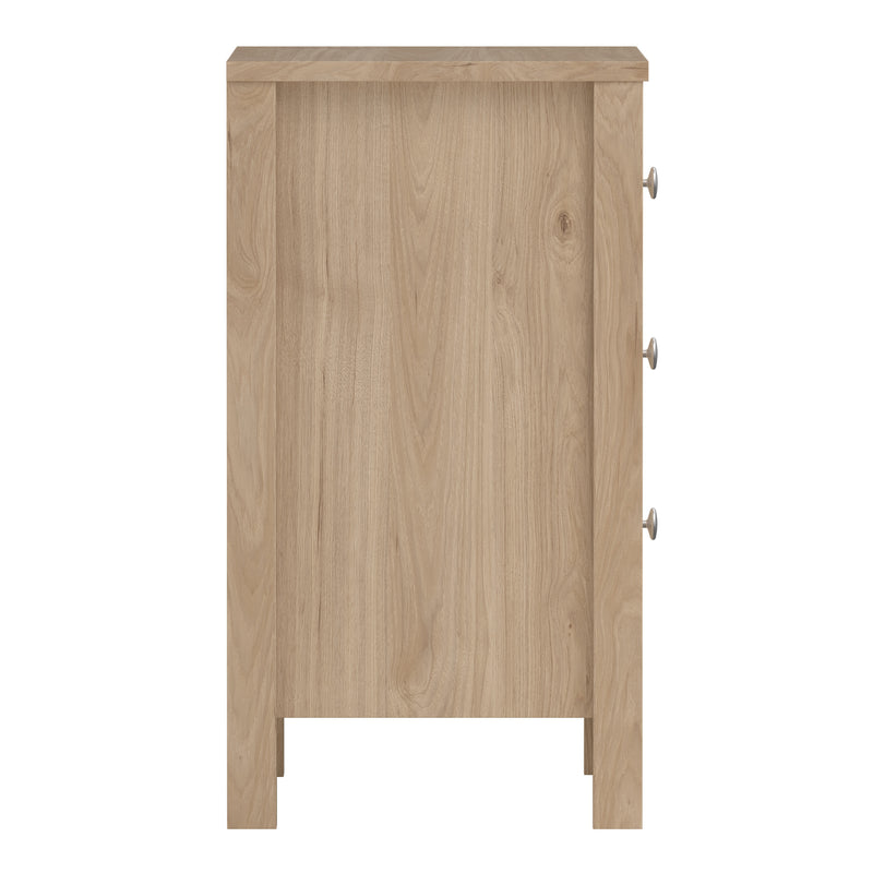 Madrid Bedside Table 3 Drawers in Jackson Hickory Oak — alternative angle
