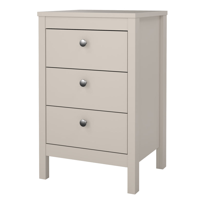 Madrid Bedside Table 3 Drawers in Cashmere — detail view