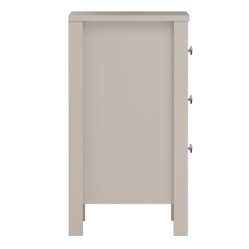 Madrid Bedside Table 3 Drawers in Cashmere — alternative angle