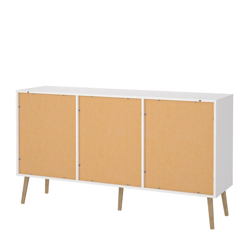 Cumbria Sideboard 2 Doors + 3 Drawers White — alternative angle