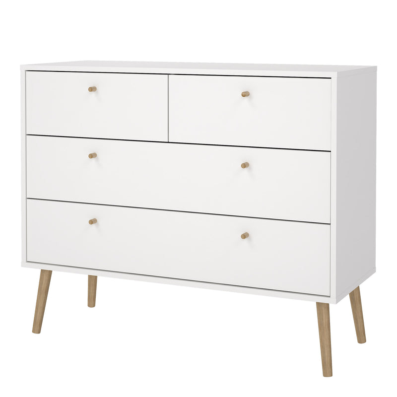 Cumbria Chest 2 + 2 Drawers White — detail view