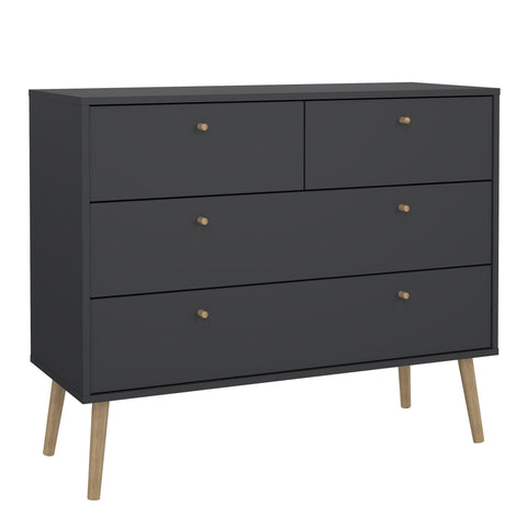 Cumbria Chest 2 + 2 Drawers Dark Grey — front view
